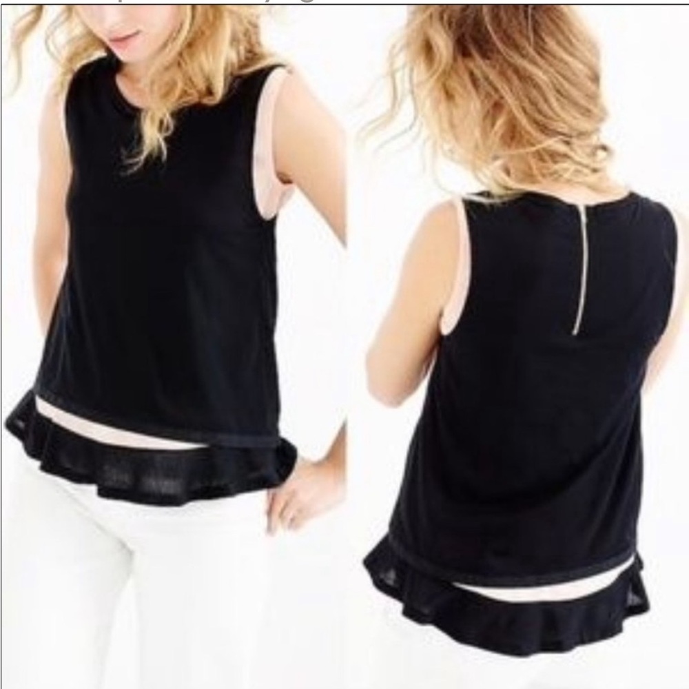 J crew layered tank top nwt size xs